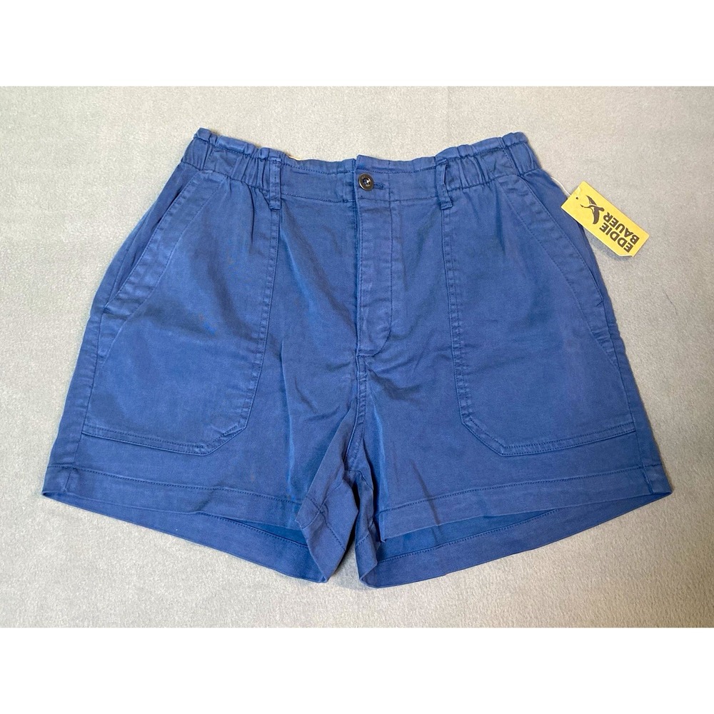 Eddie Bauer Everyday Shorts Women's M Hiking Granola Girl navy blue new w/ tags!